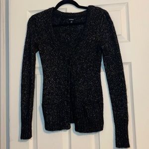 Express Cardigan - Black and Silver